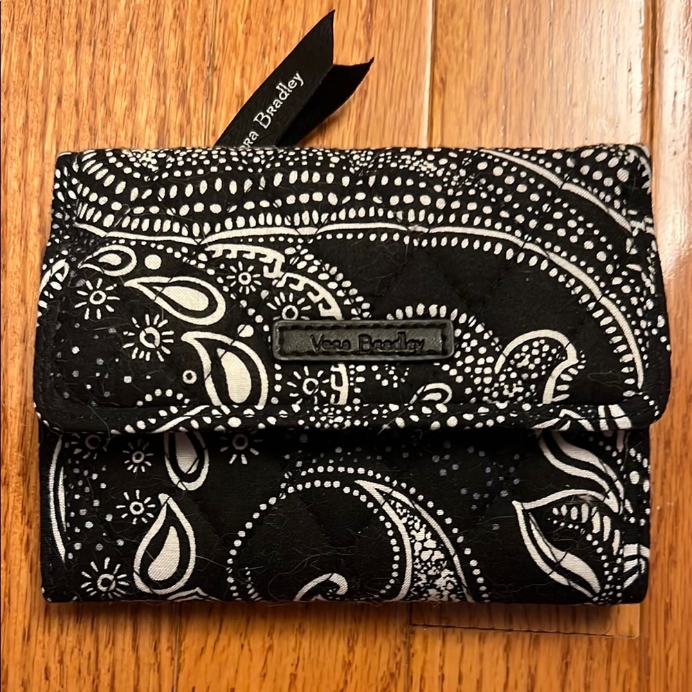 Vera Bradley Black and White Paisley Wallet